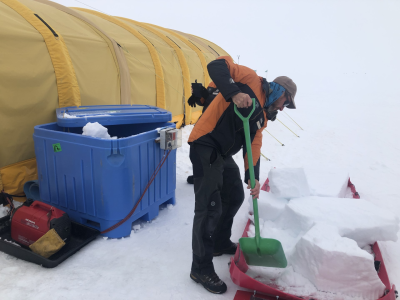 Digging out drinking water