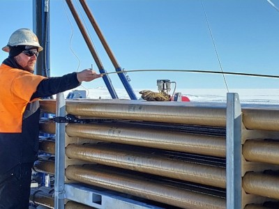 Adam Rutten measuring the seariser casing