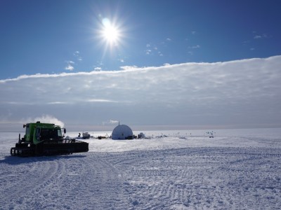 Tent in the Antarctic night