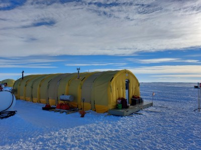 The drill tent at Kamb Ice Sheet camp