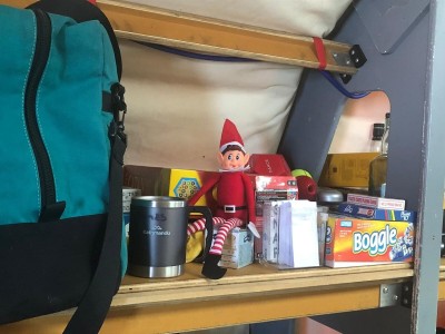 Elf takes a coffee break after all the hard work 